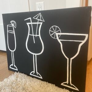 Hand painted cocktail art